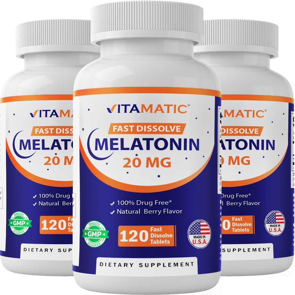 Vitamatic Melatonin 20 mg Fast Dissolve Tablets, 360 Tablets