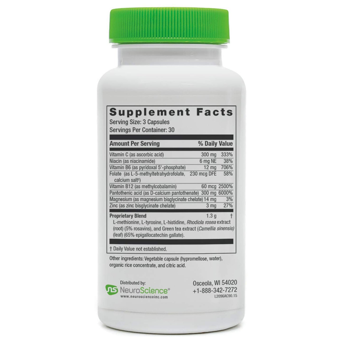 NeuroScience AdreCor Adrenal Support Capsule, 90 Count