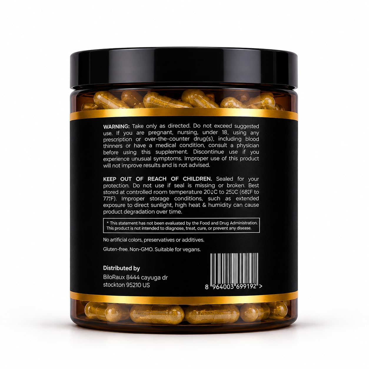 BiloRaux NMN Supplement 300mg with TMG, Turmeric, CoQ10 & Alpha Lipoic Acid - 5-in-1 NAD+ Precursor - Nicotinamide Mononucleotide Supports Cellular Energy & Healthy Aging, 90 Capsules