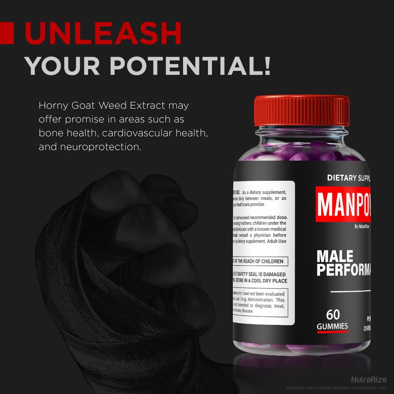 NutraRize ManPower Gummies 60 Gummies