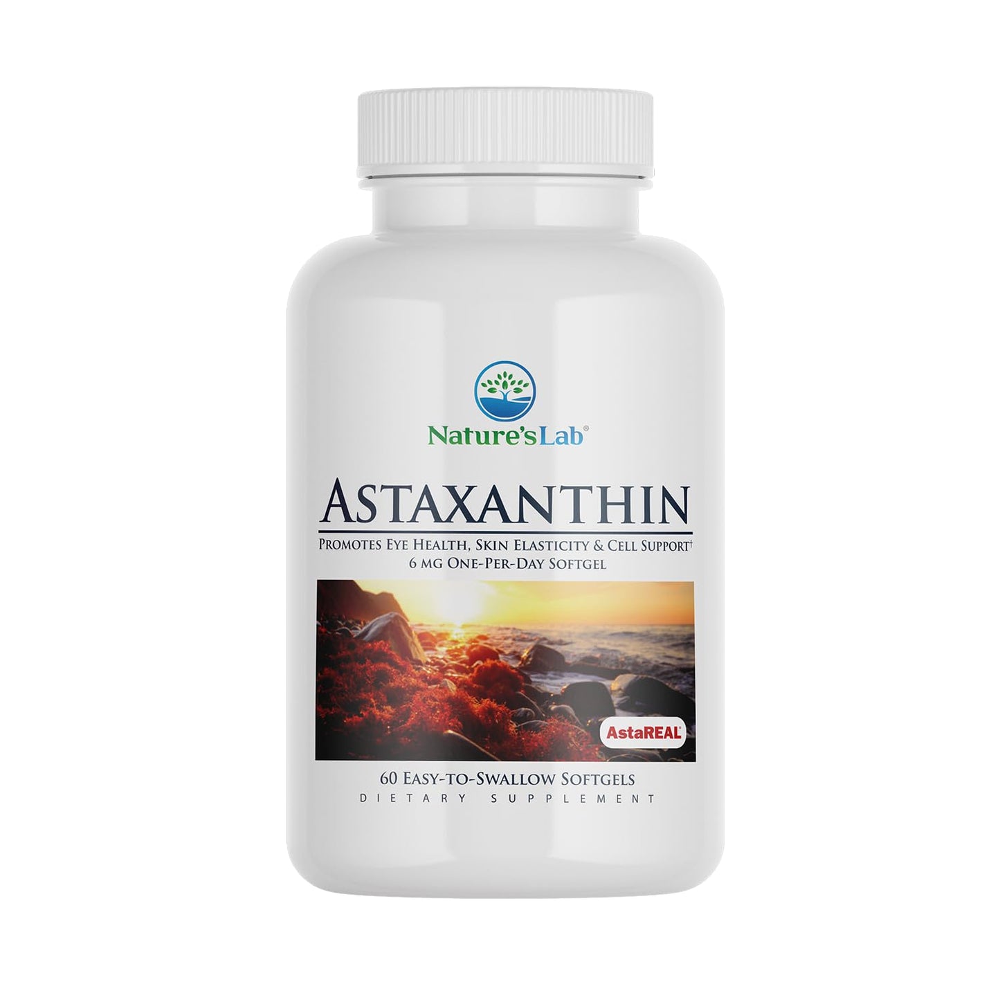 Nature's Lab AstaREAL Astaxanthin 6mg Capsule, 60 Count