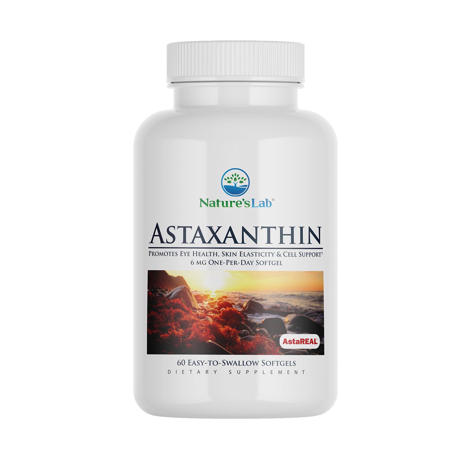 Nature's Lab AstaREAL Astaxanthin 6mg Capsules, 60 Count