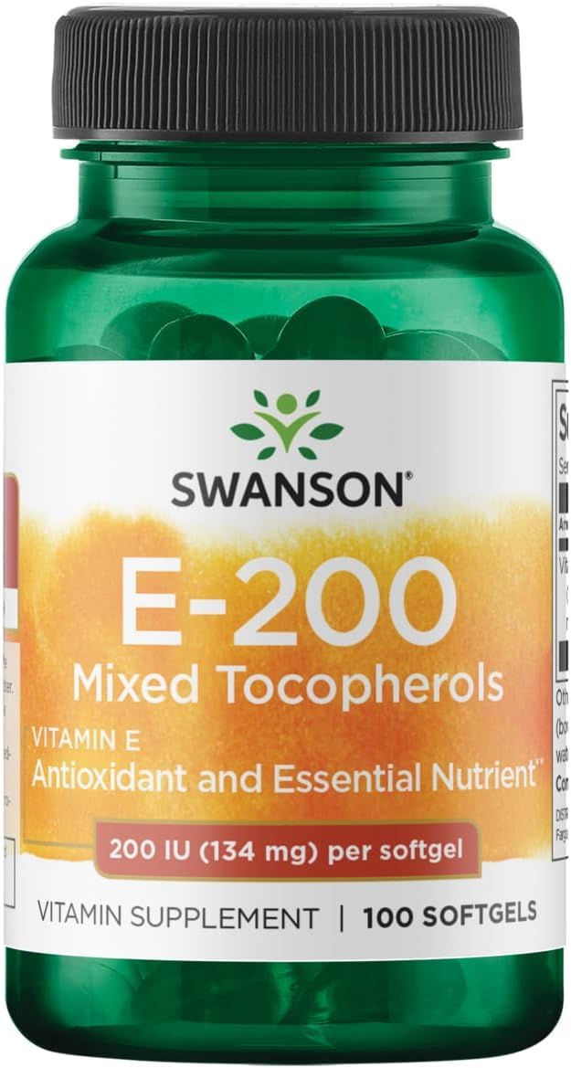 Swanson Vitamin E Mixed Tocopherols 200 IU Softgels 100