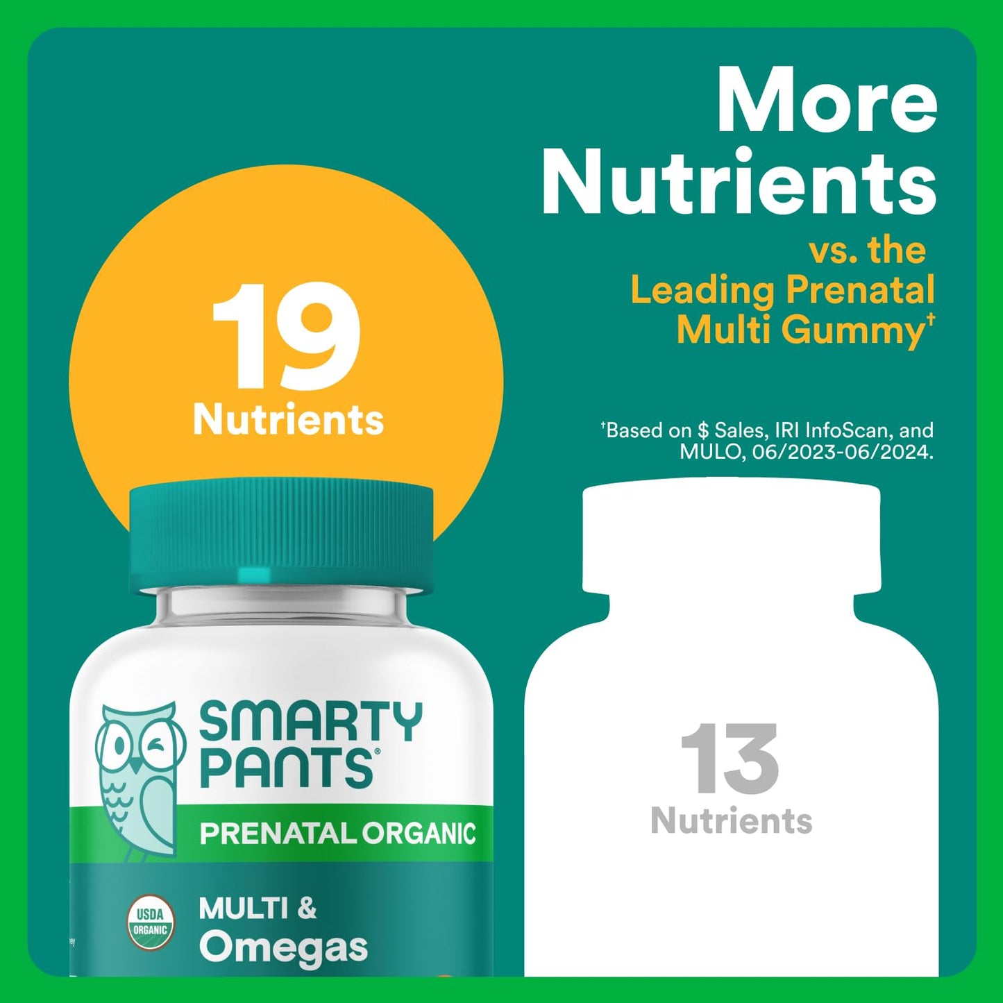 SmartyPants Organic Prenatal Vitamins for Women Multivitamin Gummies, 1 Count
