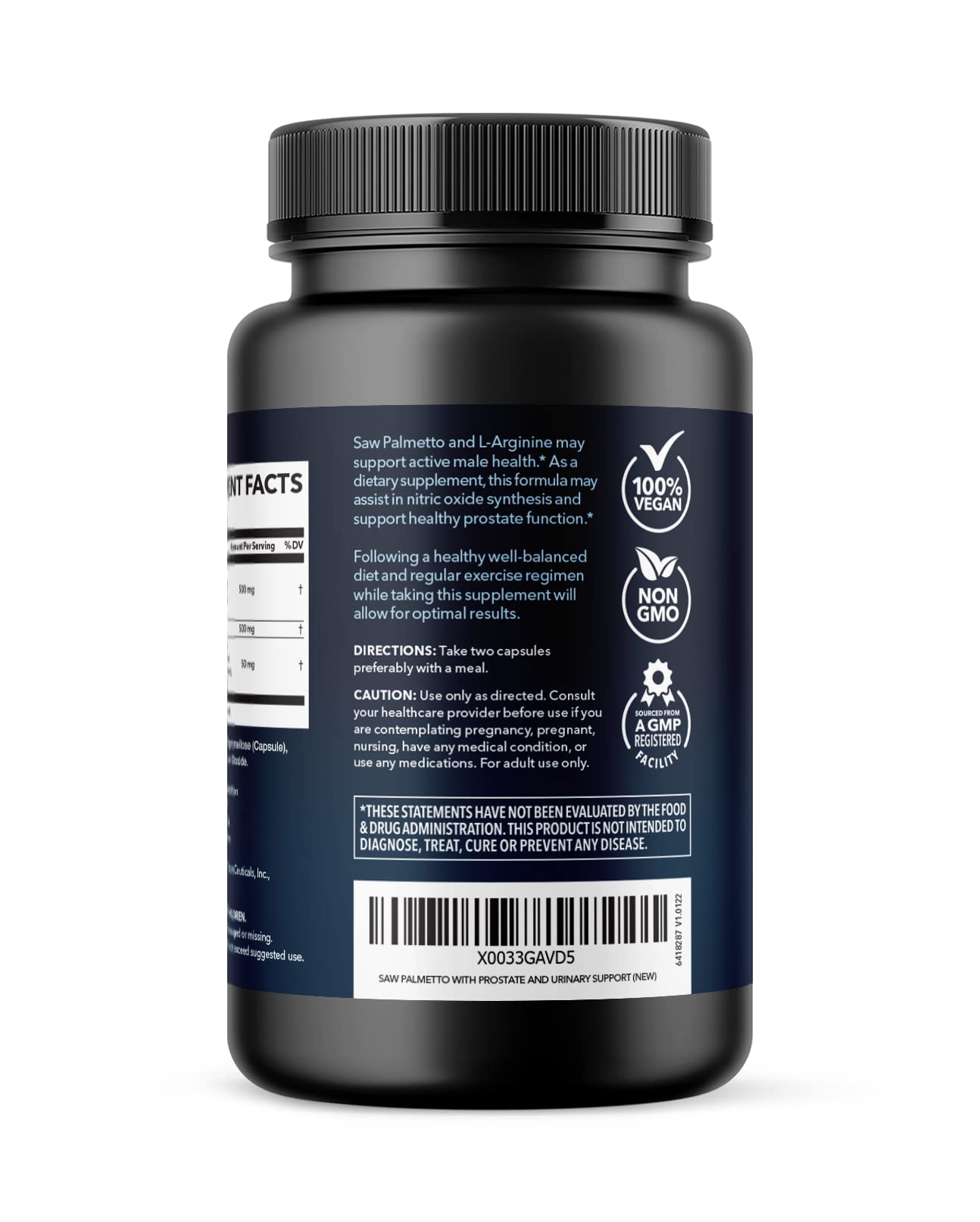 HAVASU NUTRITION Ashwagandha & Saw Palmetto L-Arginine Complex Capsules, 150 Count