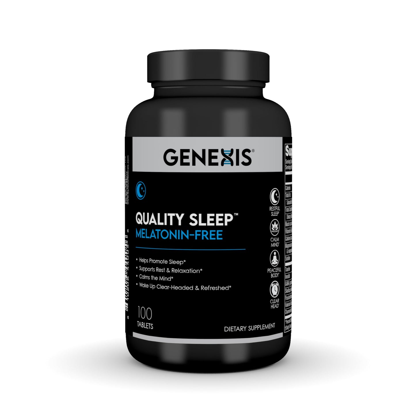 Genexis Melatonin-Free Sleep Support Tablets, 100 Tablets