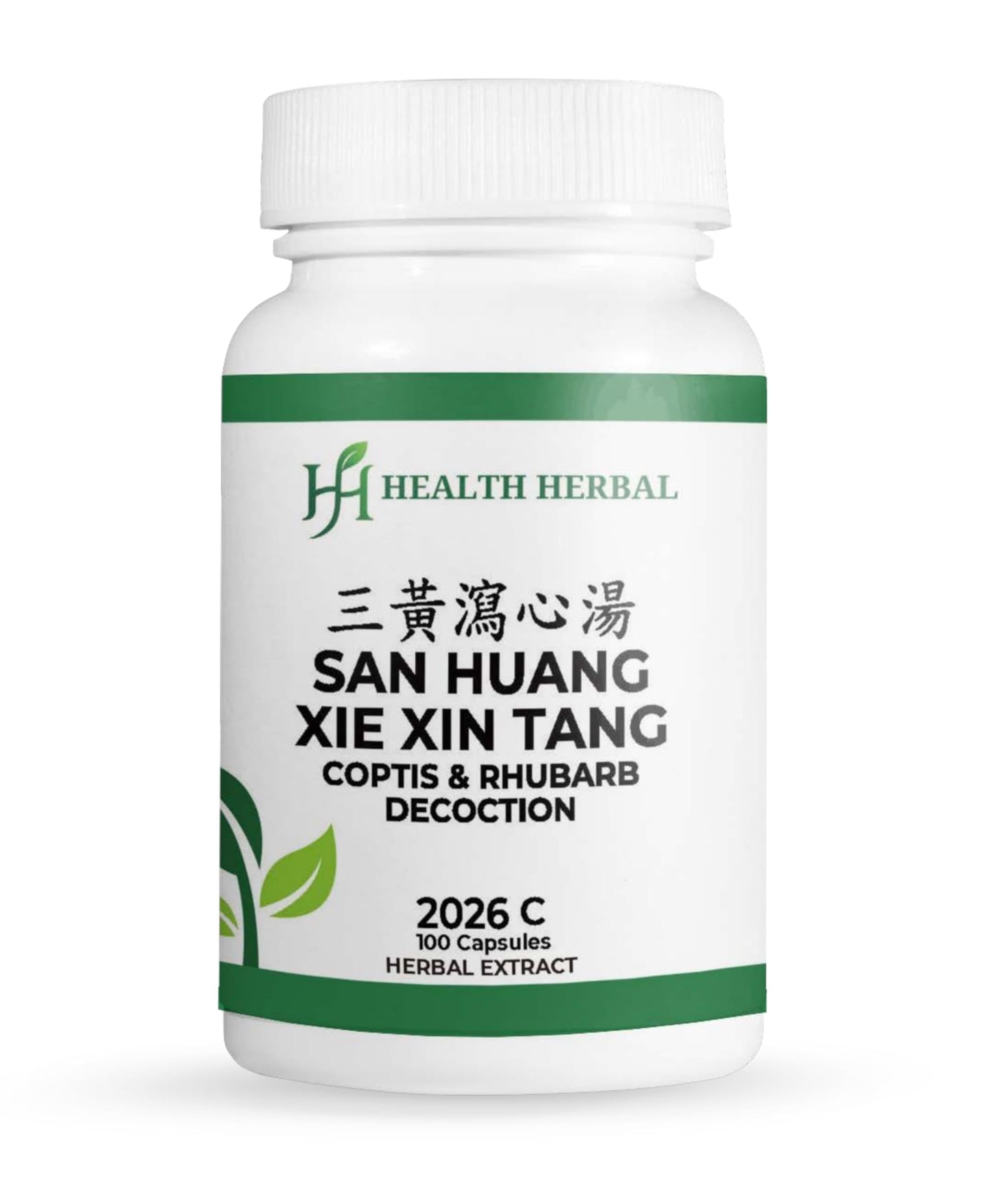 Health Herbal San Huang Xie Xin Tang/Coptis & Rhubarb Decoction, 100 Capsules