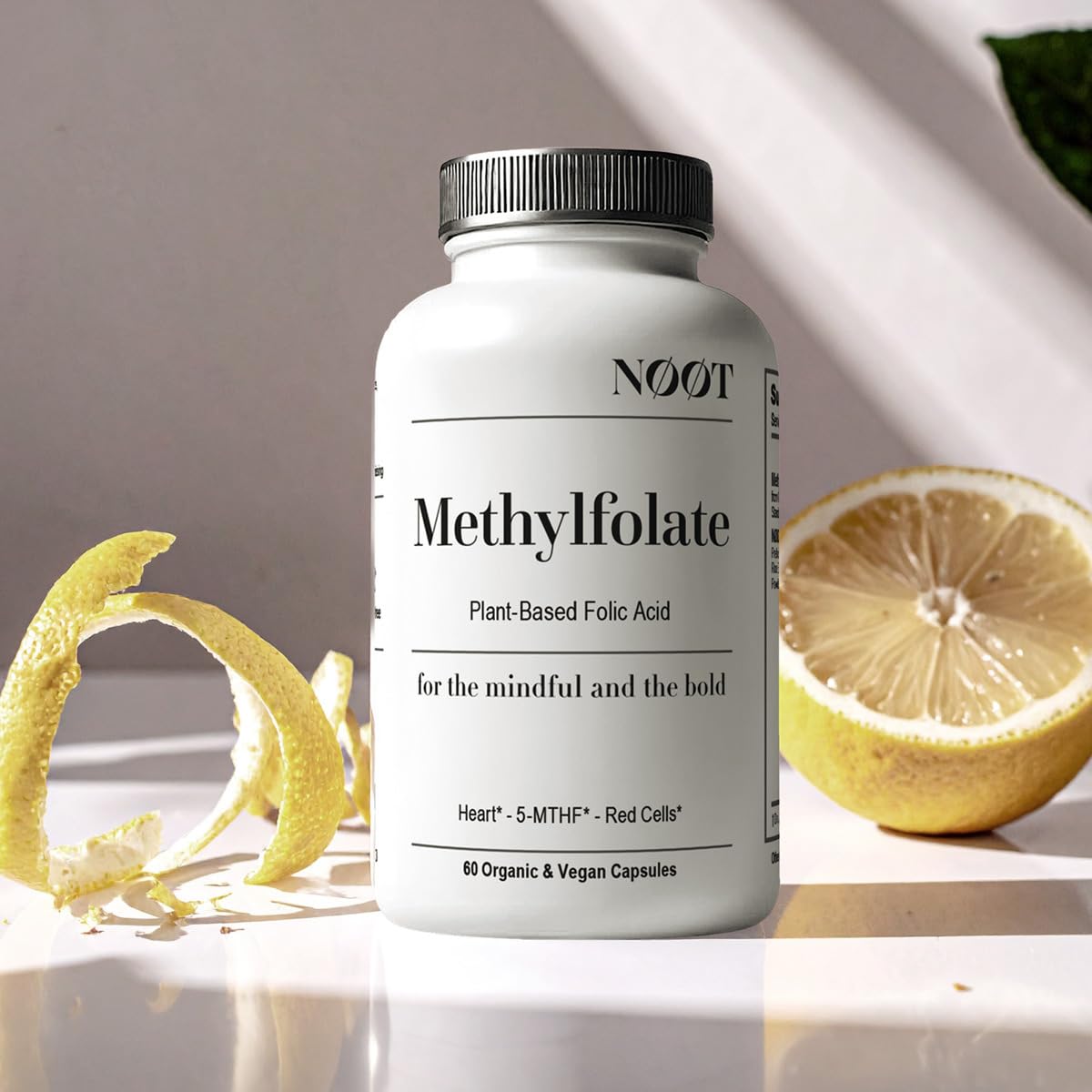 NØØT Organic Methylfolate 1000 mcg DFE, Plant-Sourced Folate with Naturally Occurring 5-MTHF Essential for Energy, Mood, Red Blood Cell Formation & Prenatal Readiness for Women & Men, Capsule, 90 Capsules