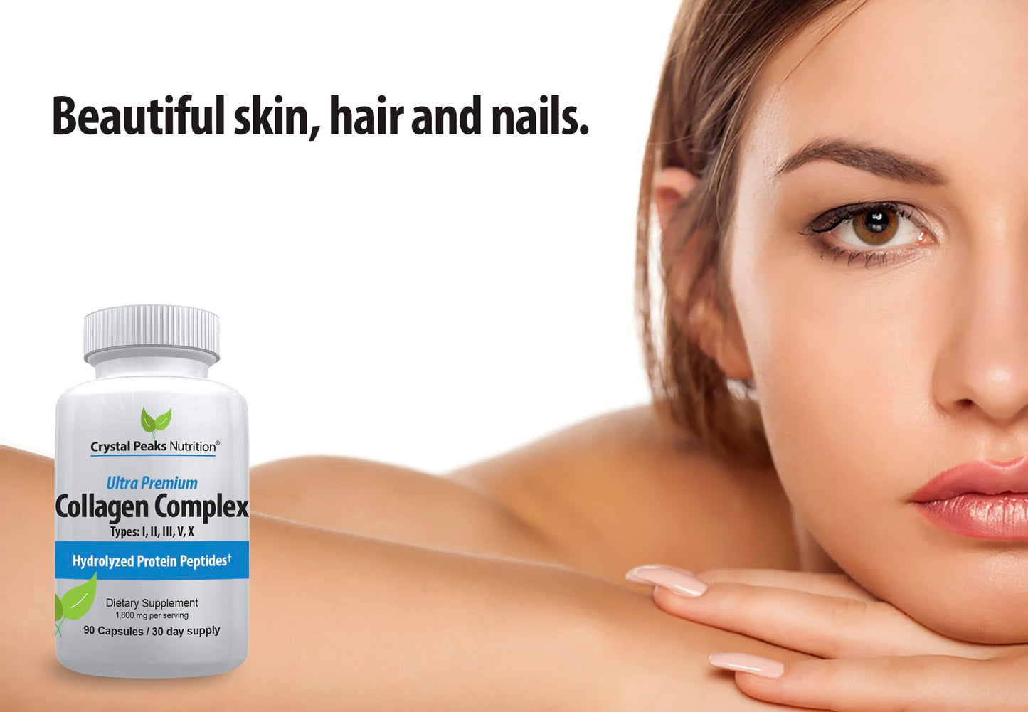 CRYSTAL PEAKS NUTRITION Collagen Peptide Capsules, 90 Count