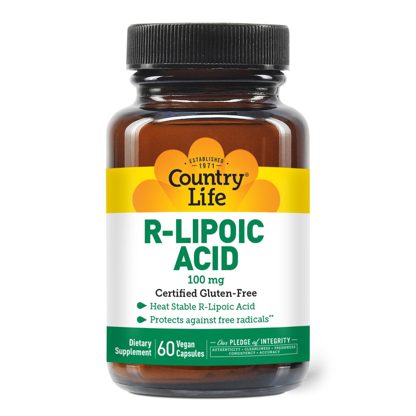 Country Life R-Alpha Lipoic Acid Complex 300mg - Alpha-Lipoic Acid 270mg & R-Lipoic Acid 30mg Capsules, 60 Count