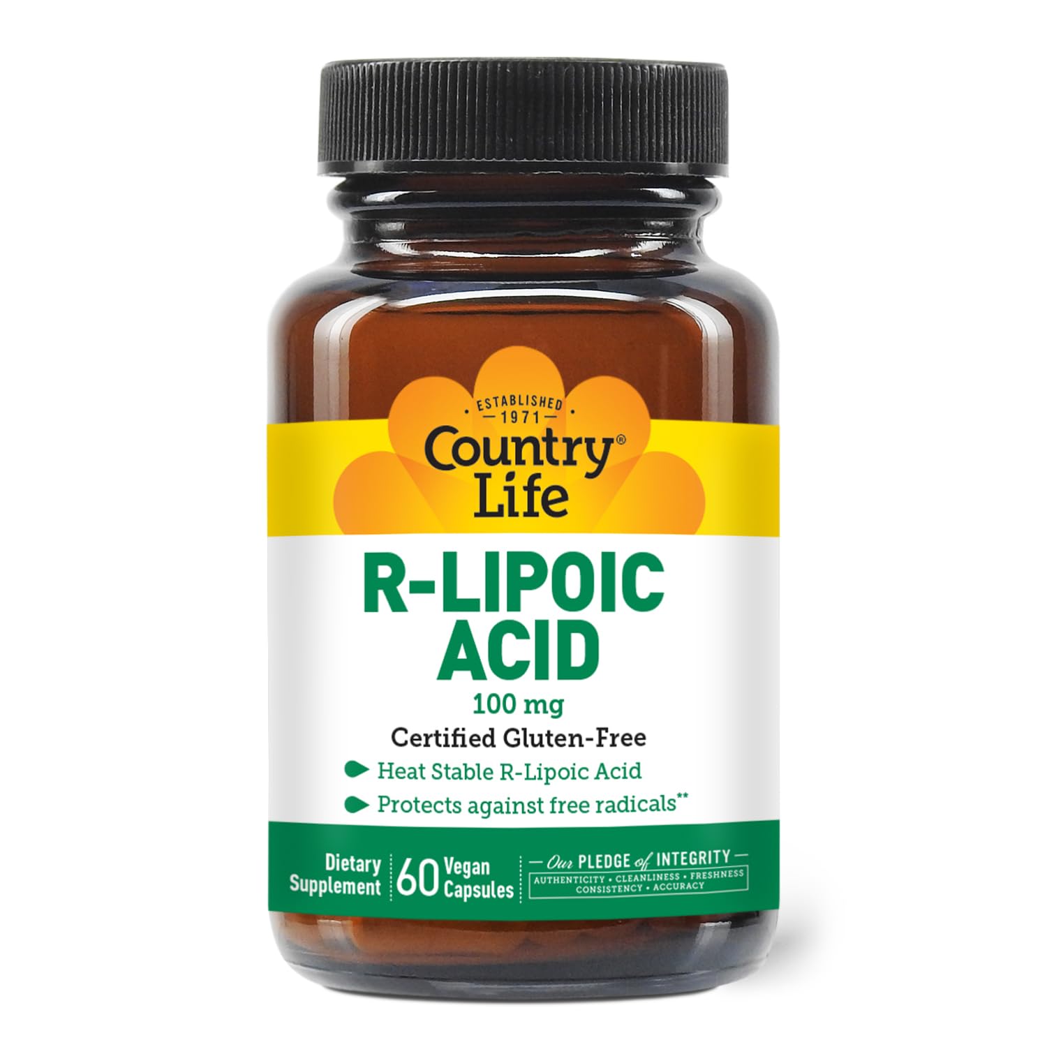 Country Life R-Alpha Lipoic Acid Complex 300mg - Alpha-Lipoic Acid 270mg & R-Lipoic Acid 30mg Capsules, 60 Count