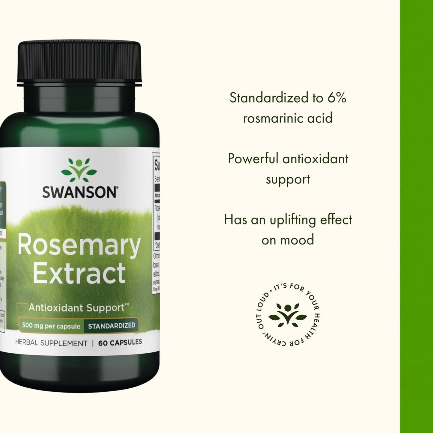 Swanson Rosemary Extract Standardized 500 mg 120 Capsules