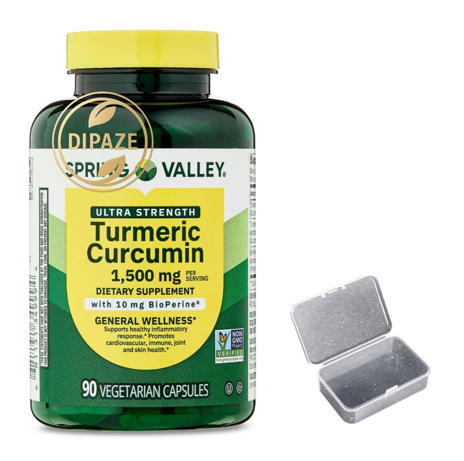 Generic Turmeric Curcumin Supplement Capsules, 90 Count
