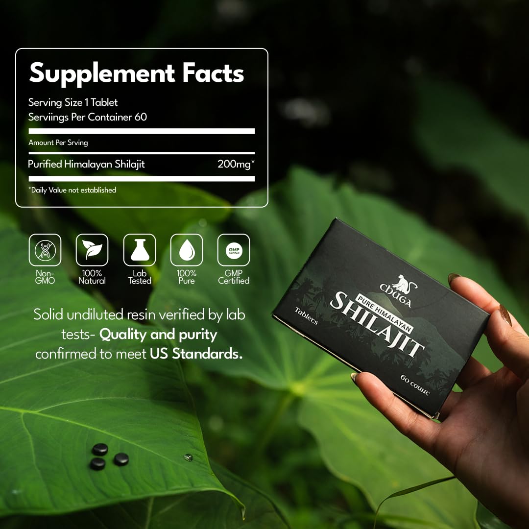 Chuga Shilajit Shilajit Tablets, 120 Tablets