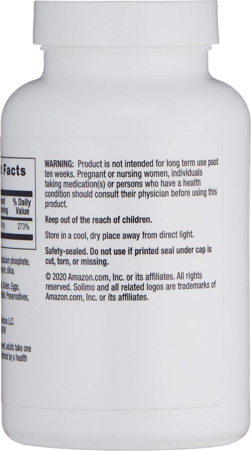 Amazon Brand - Solimo Zinc 30mg Tablets, 300 Count