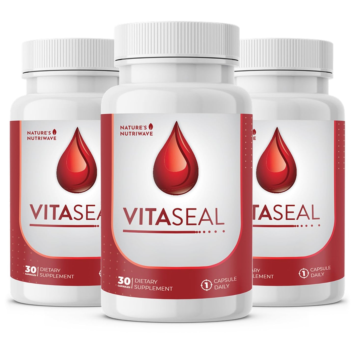 Nature’s NutriWave Vitaseal Daily Support with Botanicals, Vitamins C E & Minerals – Natural Formula, Non-Habit Forming, Made in USA, Vegan-Friendly – 90 Capsules