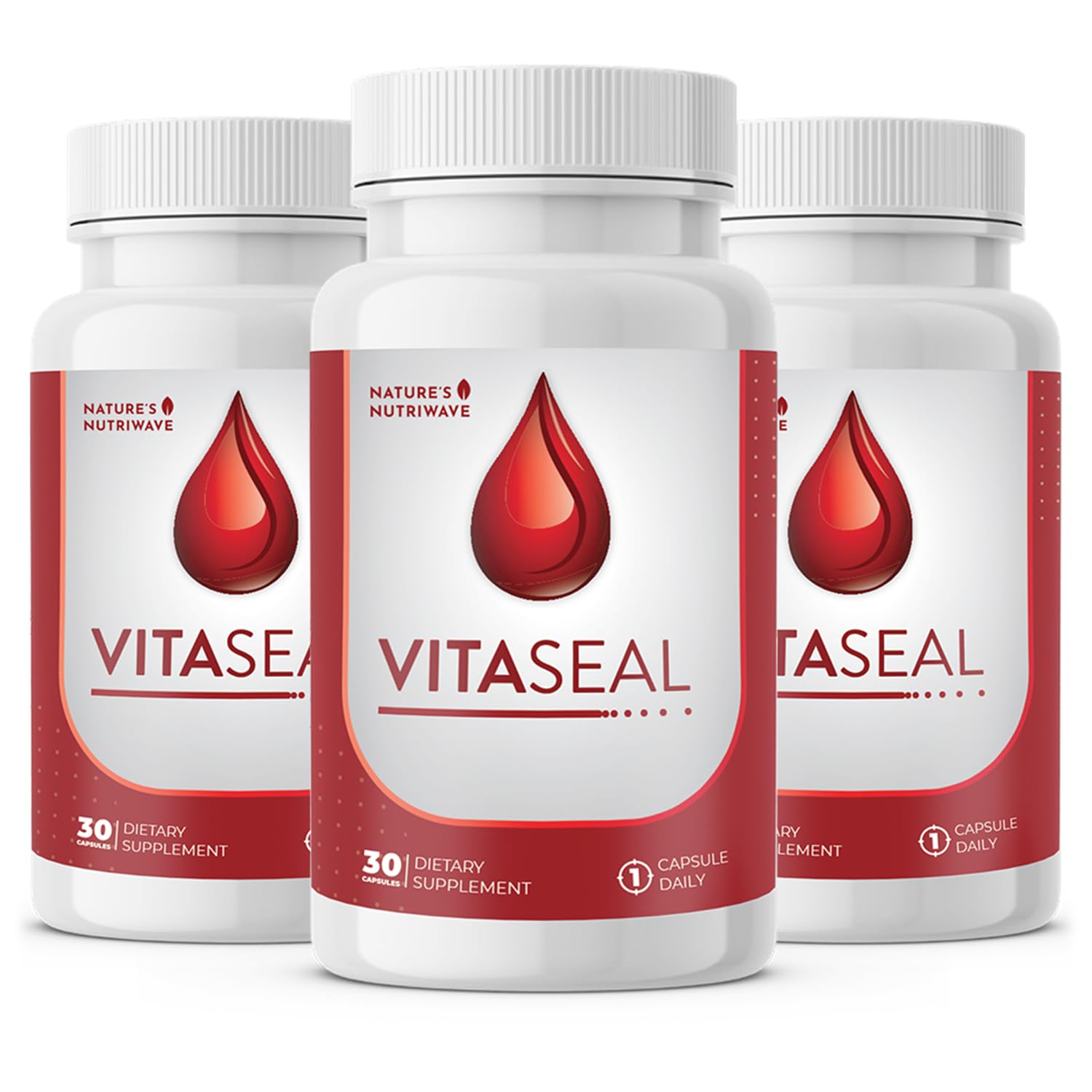 Nature’s NutriWave Vitaseal Daily Support with Botanicals, Vitamins C E & Minerals – Natural Formula, Non-Habit Forming, Made in USA, Vegan-Friendly – 90 Capsules