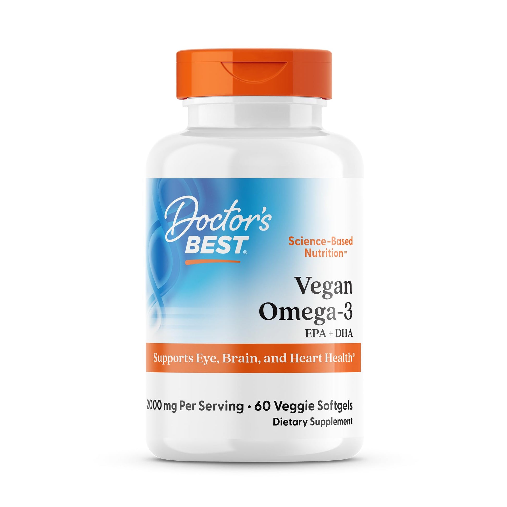 Doctor's BEST Vegan Omega-3 EPA + DHA from Algae Softgels 60