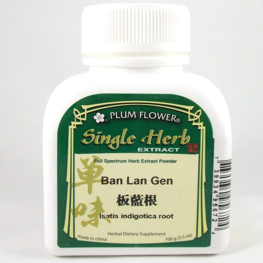 Plum Flower Isatis Indigotica Root/Ban Lan Gen Extract Powder, 100 Grams