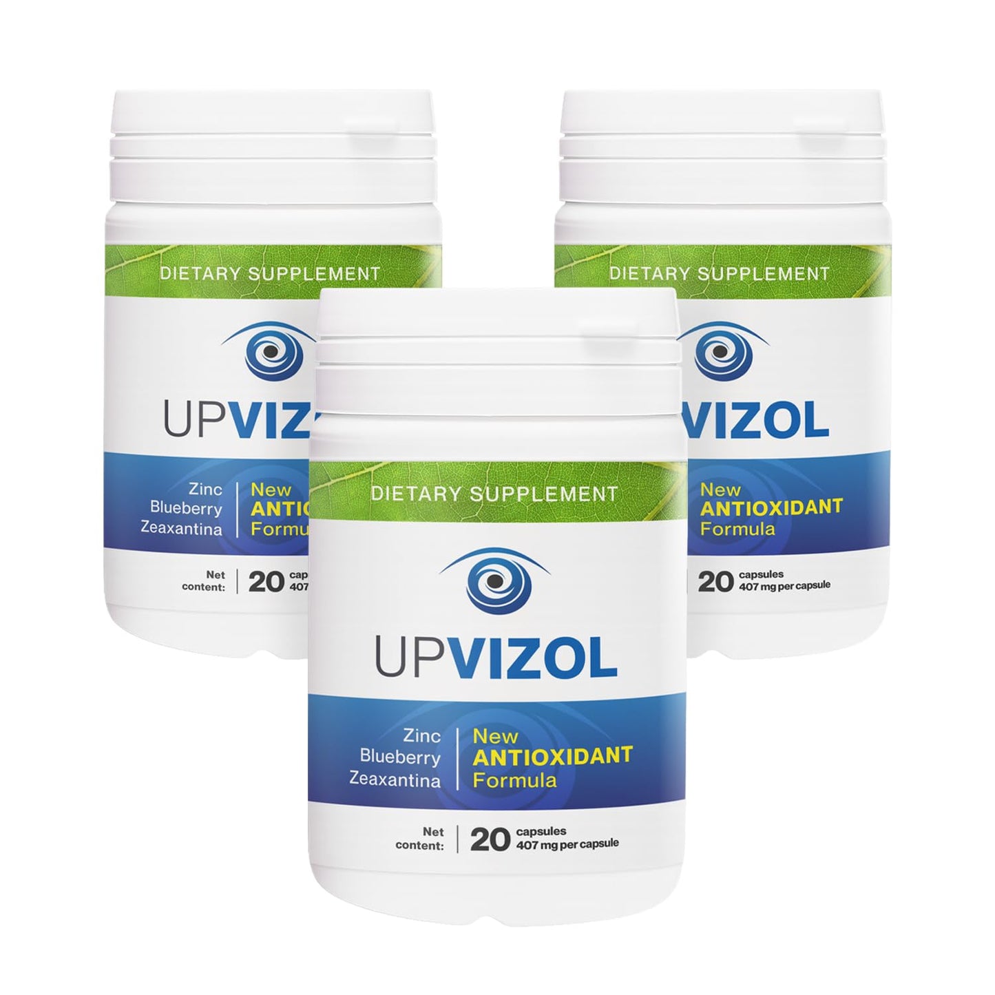 Upvizol Zinc, Blueberry & Zeaxanthin Eye Nutrition & Daily Wellness 20 Capsules