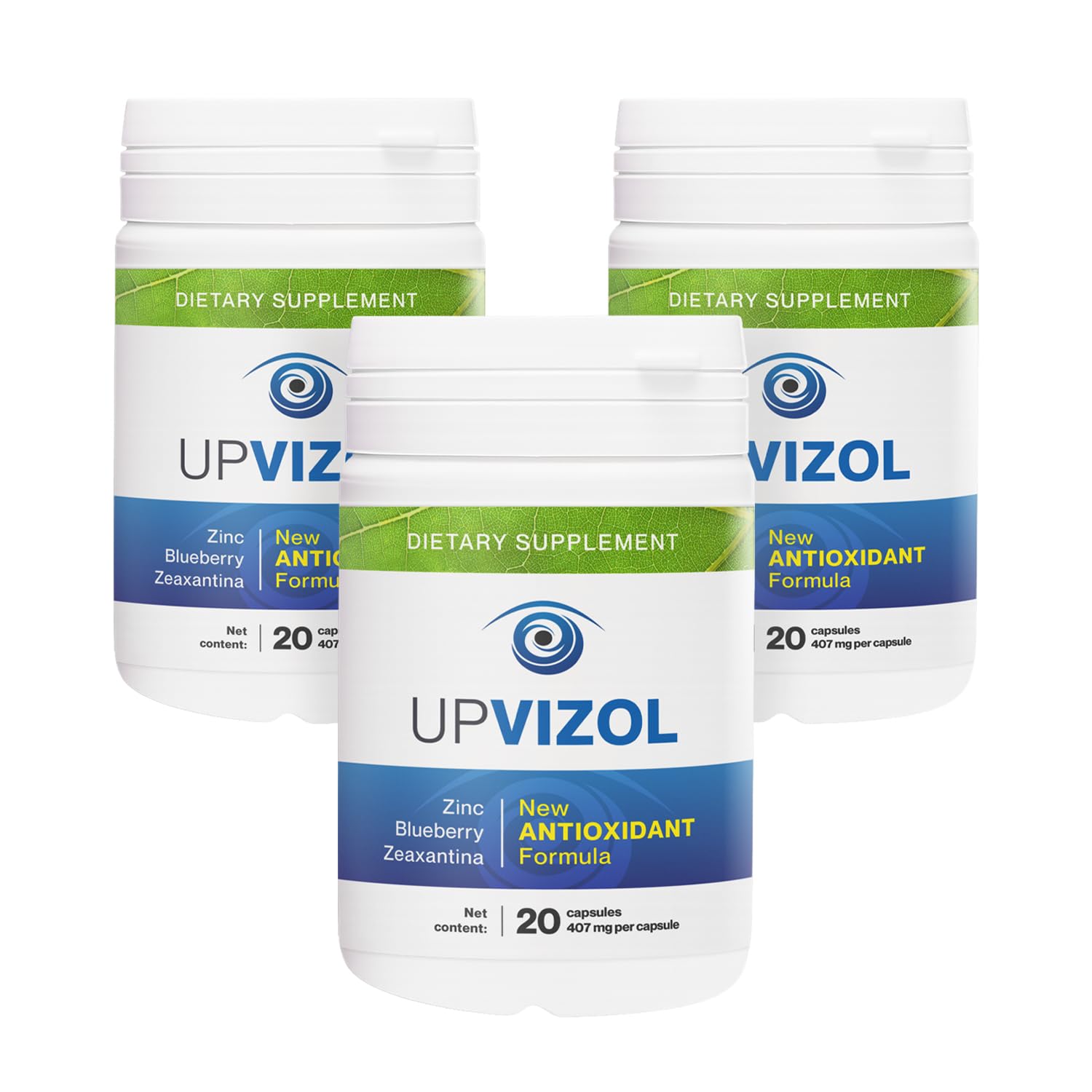 Upvizol Zinc, Blueberry & Zeaxanthin Eye Nutrition & Daily Wellness 20 Capsules