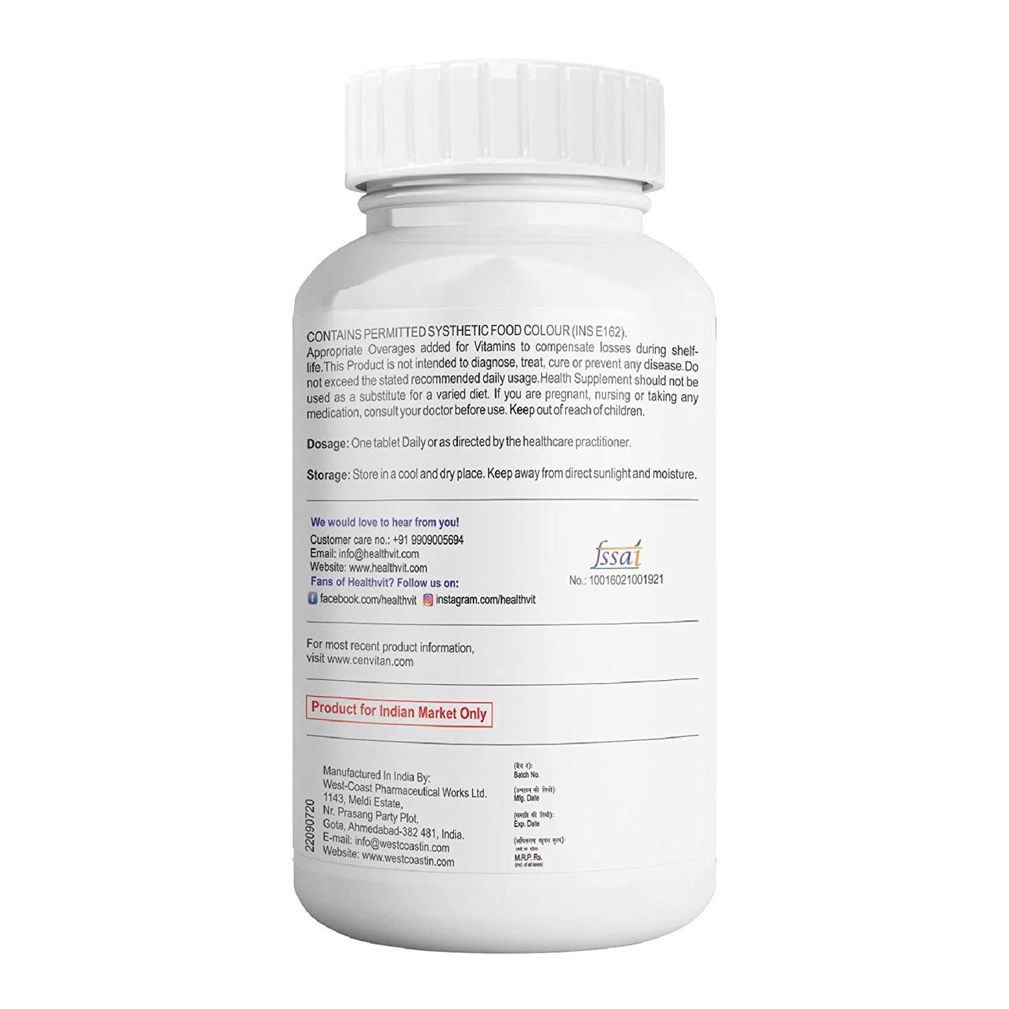 Kaxilu Cenvitan Women Multivitamin & Multimineral with 26 Nutrients, 60 Tablets