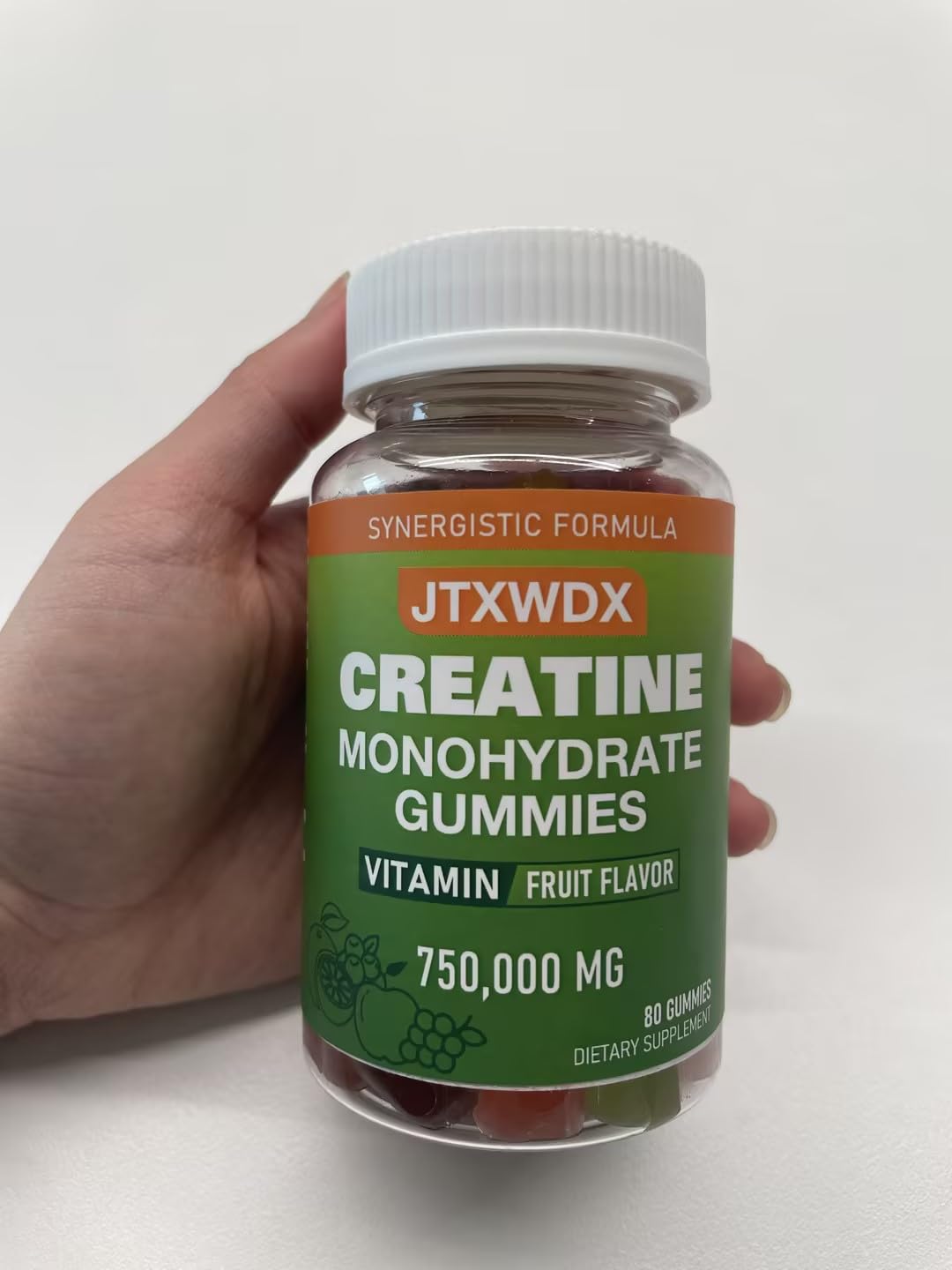 JTXWDX Creatine Monohydrate Gummies for Men Dietary Supplements 80 Count