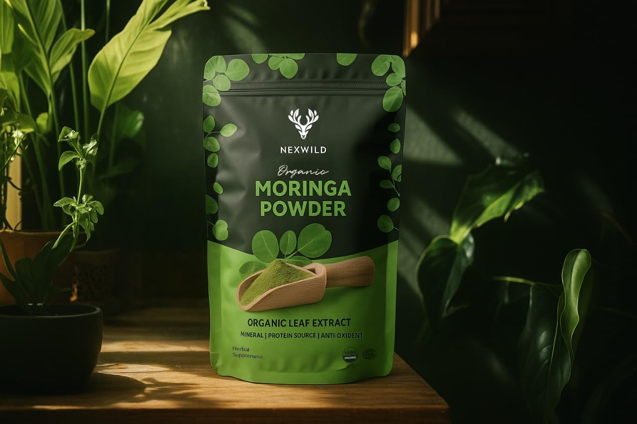 Nexwild Organics Moringa Oleifera Leaf Powder, 16 oz