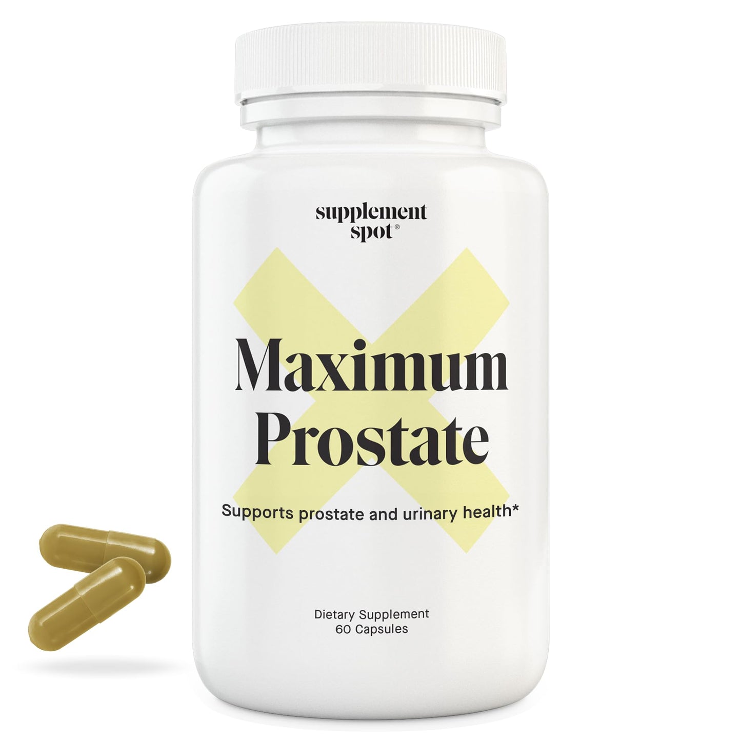 Supplement Spot Maximum Prostate Supplements for Men – 600 mg Beta Sitosterol & 100 mg DIM Per Serving – Mens Health Supplements for Urinary Support & Bladder Control, 60 Capsules