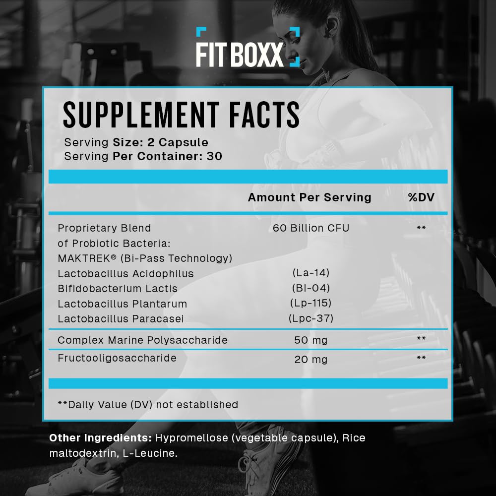 Fit Boxx VitalMatrix Daily Probiotic Capsules 60 Count