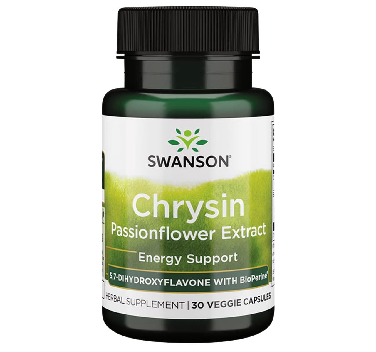 Swanson Chrysin Passionflower Extract Veggie Capsules 30 Count