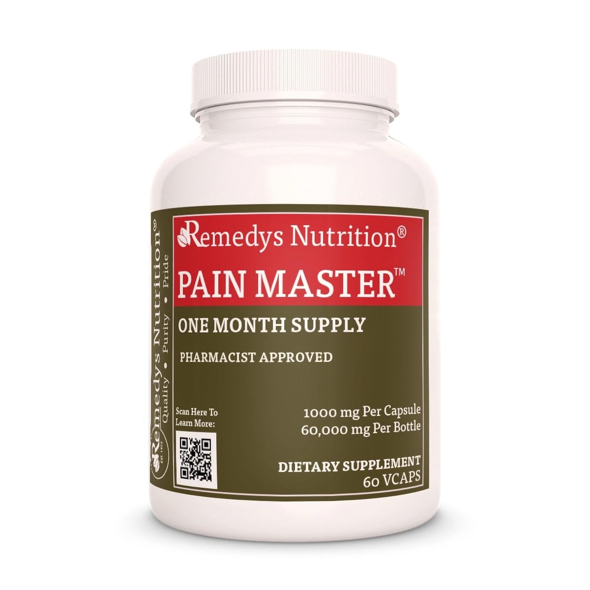 Remedy’s Nutrition Pain Master Capsules 60 Count