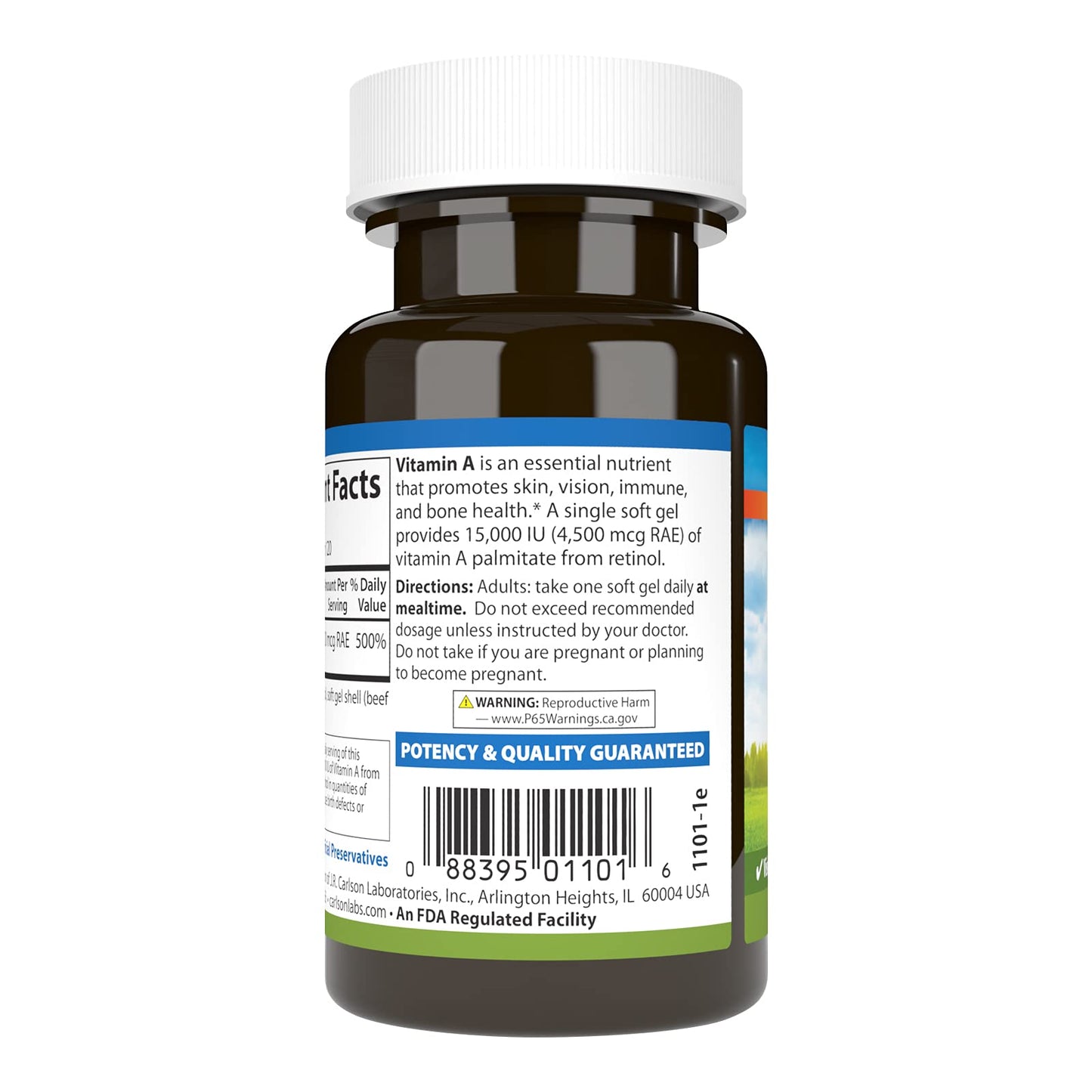 Carlson Vitamin A Softgels, 120 Softgels