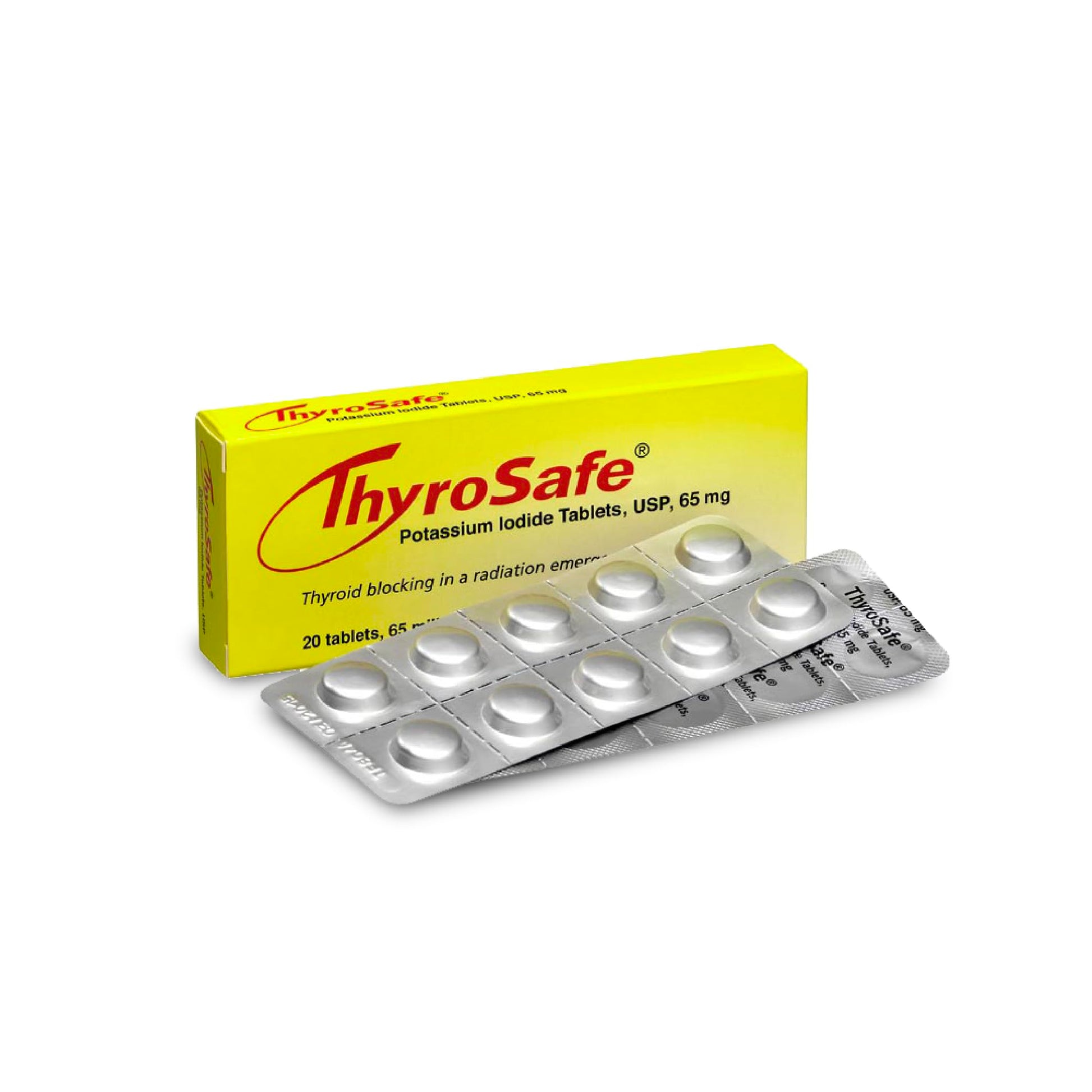 THYROSAFE Potassium Iodide 65mg Tablets, 20 Count