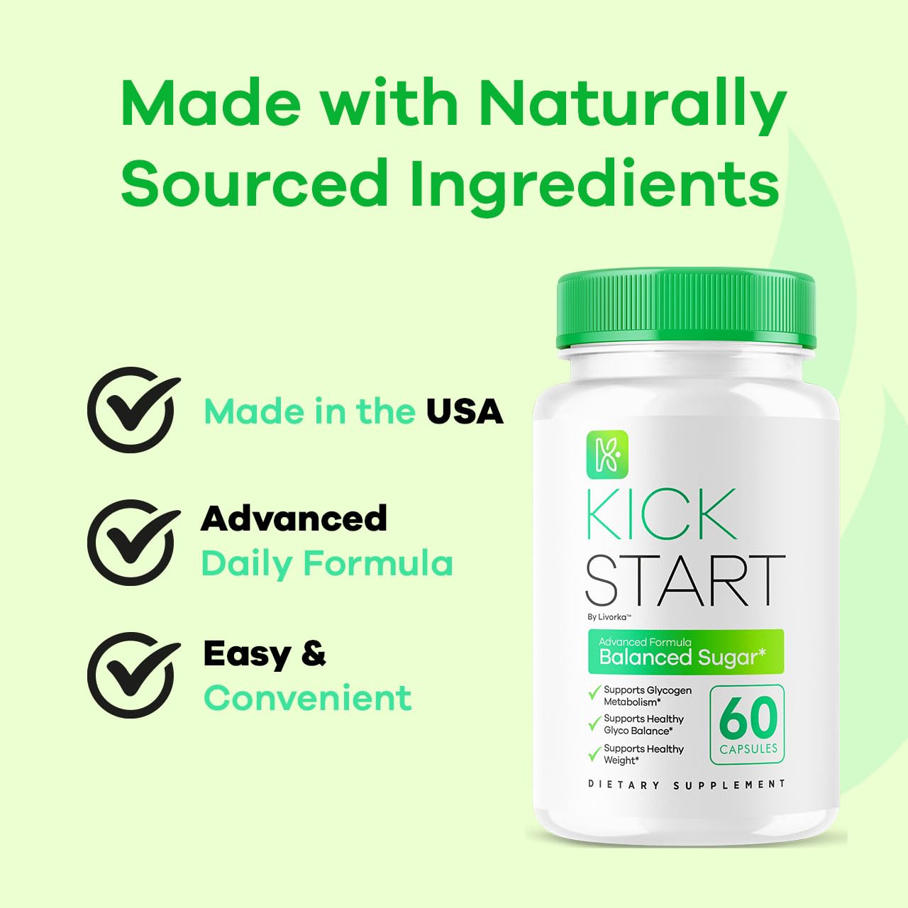 LIVORKA Kick Start Glyco Optimizer Capsules 30 Count