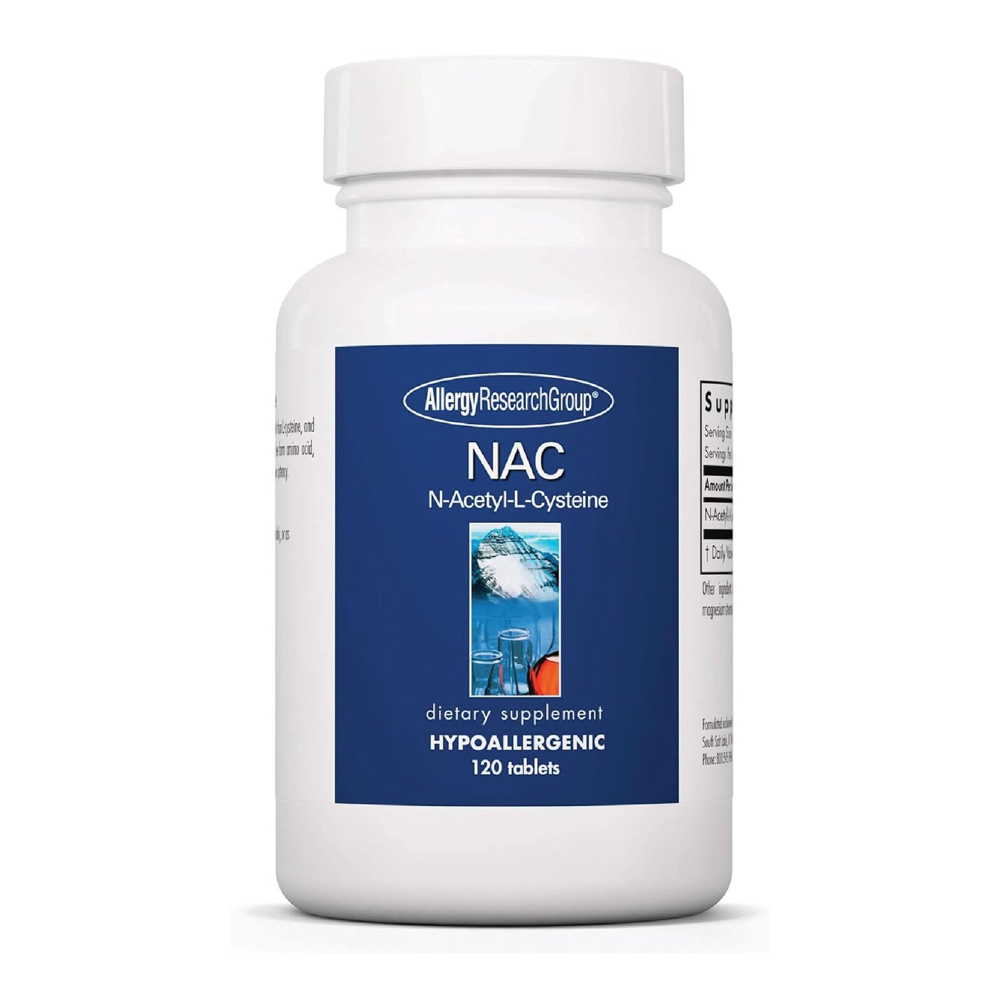 Allergy Research Group NAC N-Acetyl L-Cysteine 120 Tablets