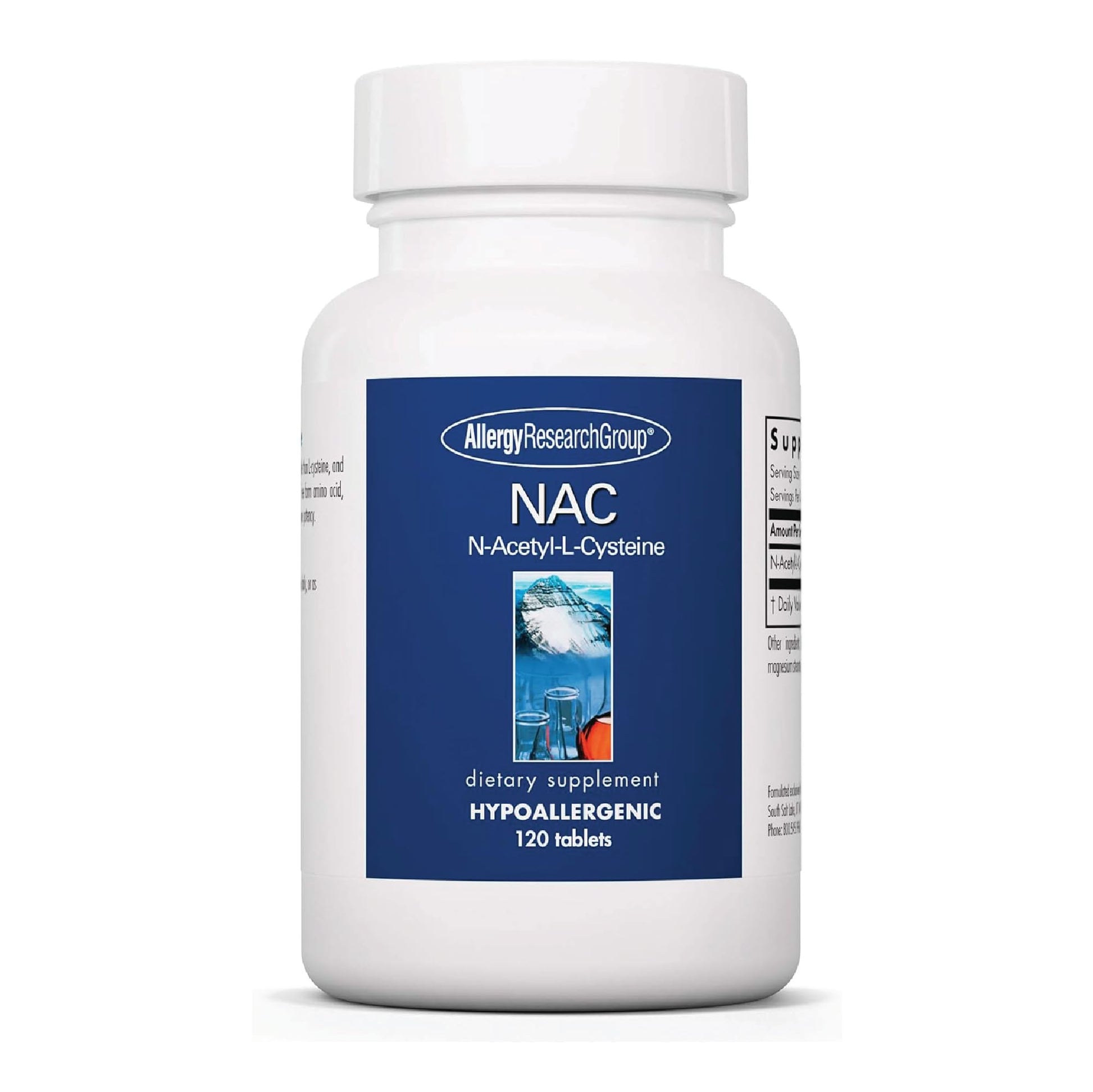 Allergy Research Group NAC N-Acetyl L-Cysteine 120 Tablets