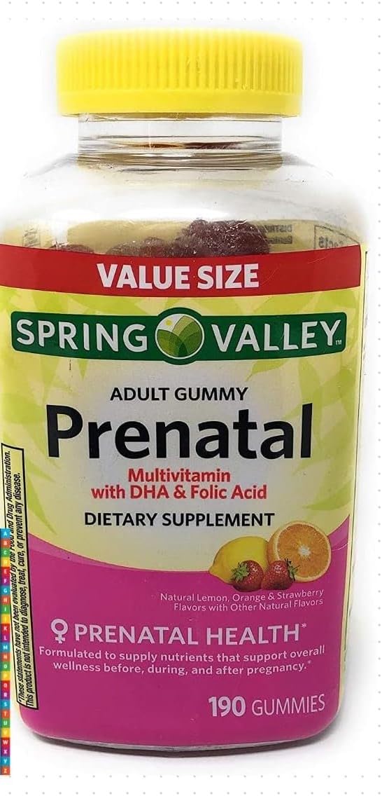 Generic SV Adult Prenatal Health Multivitamin DHA & Folic Acid, Fruit Gummies, 190 Count