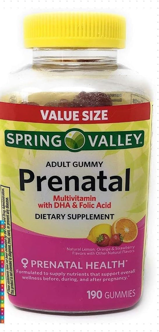 Generic SV Adult Prenatal Health Multivitamin DHA & Folic Acid, Fruit Gummies, 190 Count