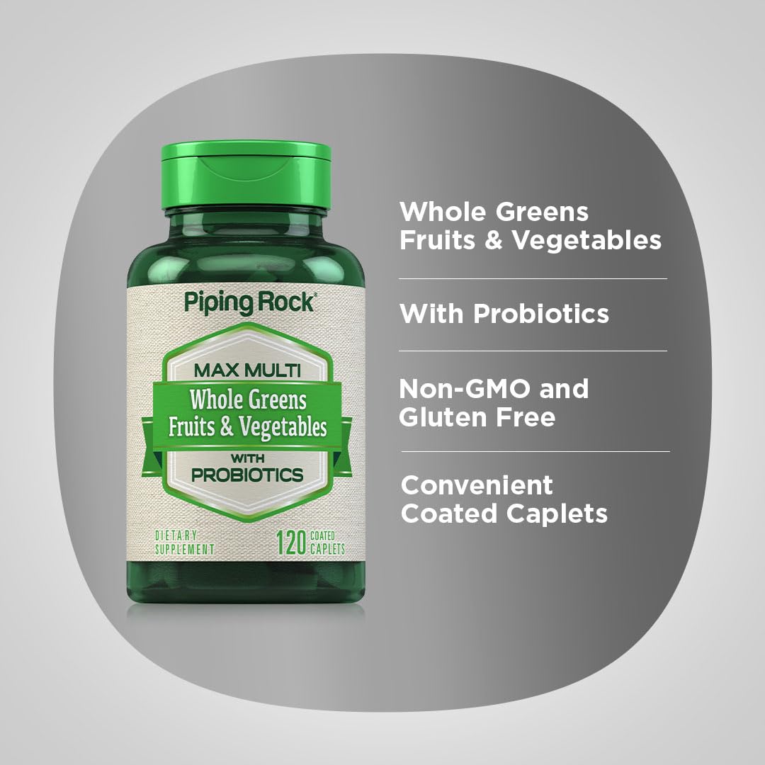 Piping Rock Fruits and Veggies Supplement Caplets 120 Count