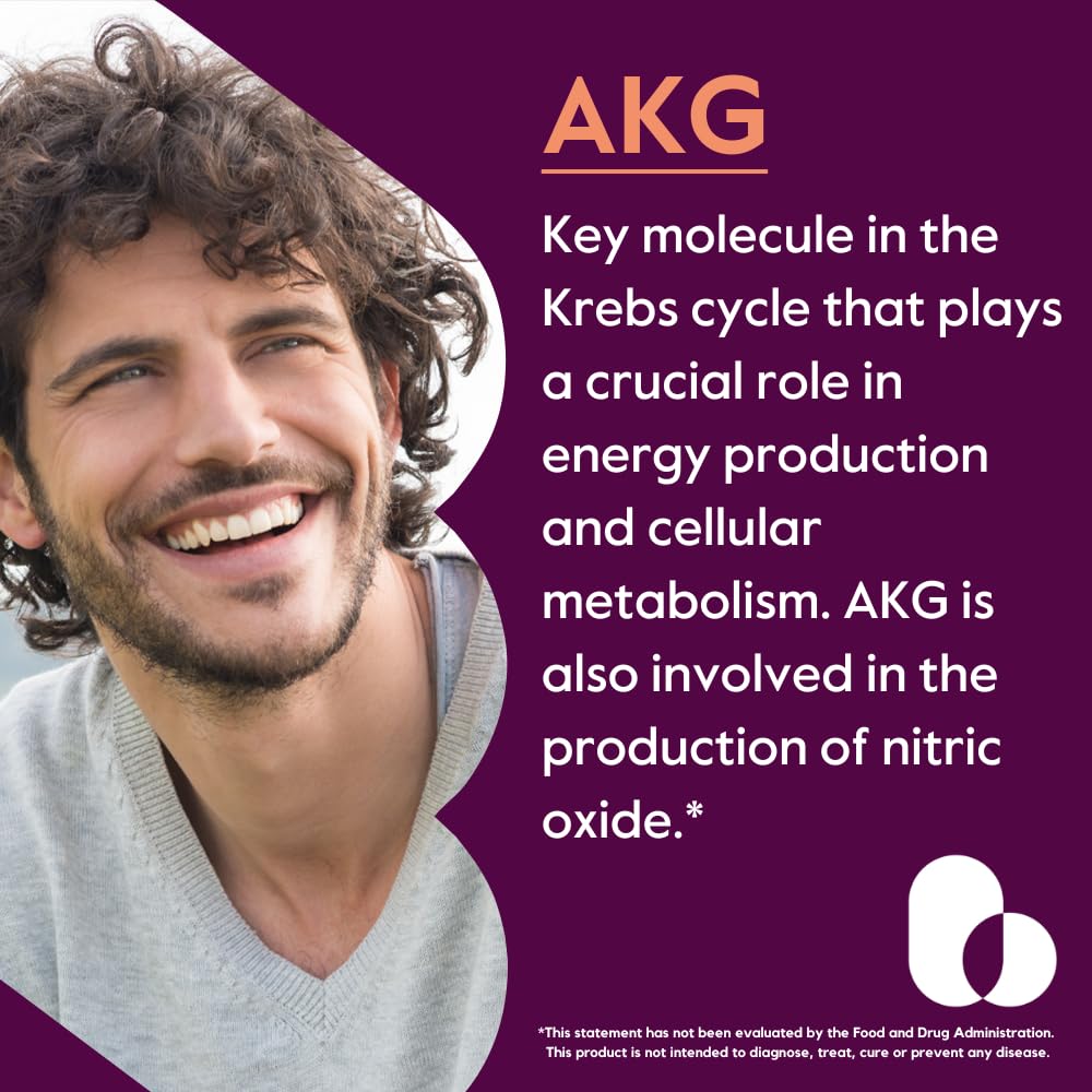 BESTVITE AKG Alpha Ketoglutaric Acid 1000mg, 240 Capsules