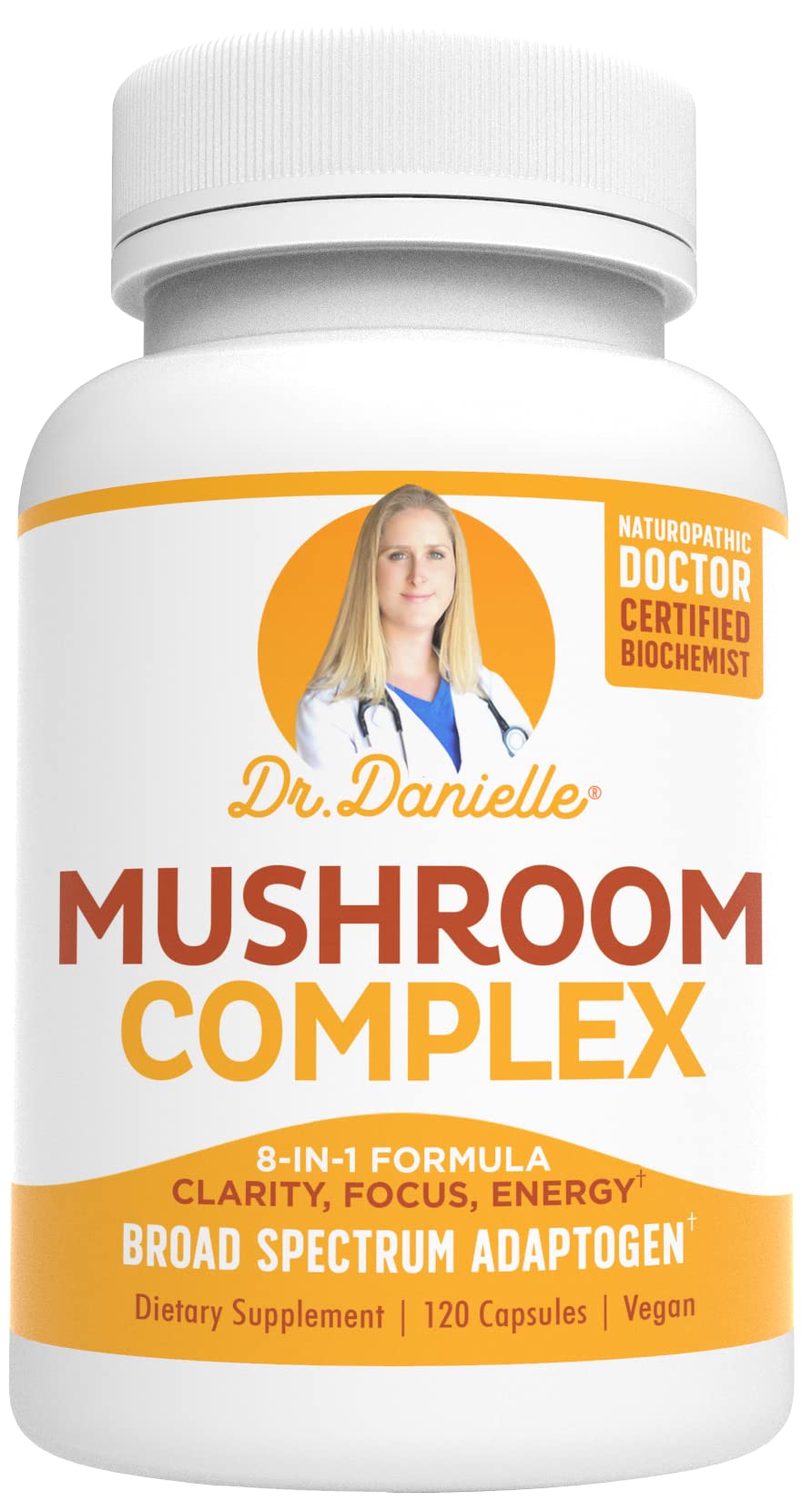 Doctor Danielle Organic Mushroom Complex Supplement Capsule, 120 Count