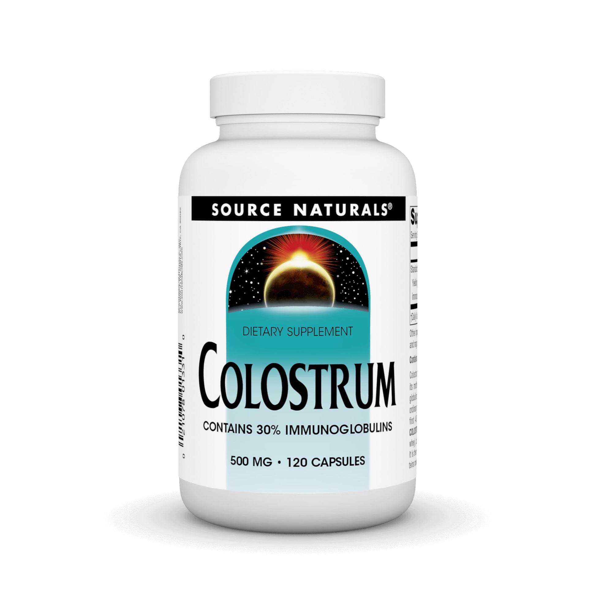 Source Naturals Colostrum Contains 30 Percent Immunoglobulins 120 Capsules