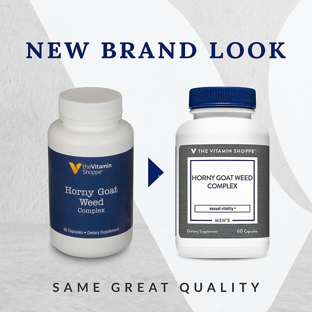 The Vitamin Shoppe Horny Goat Weed Complex with Tribulus, Enhanced Complex for Men, Men's Health, 60 Capsules