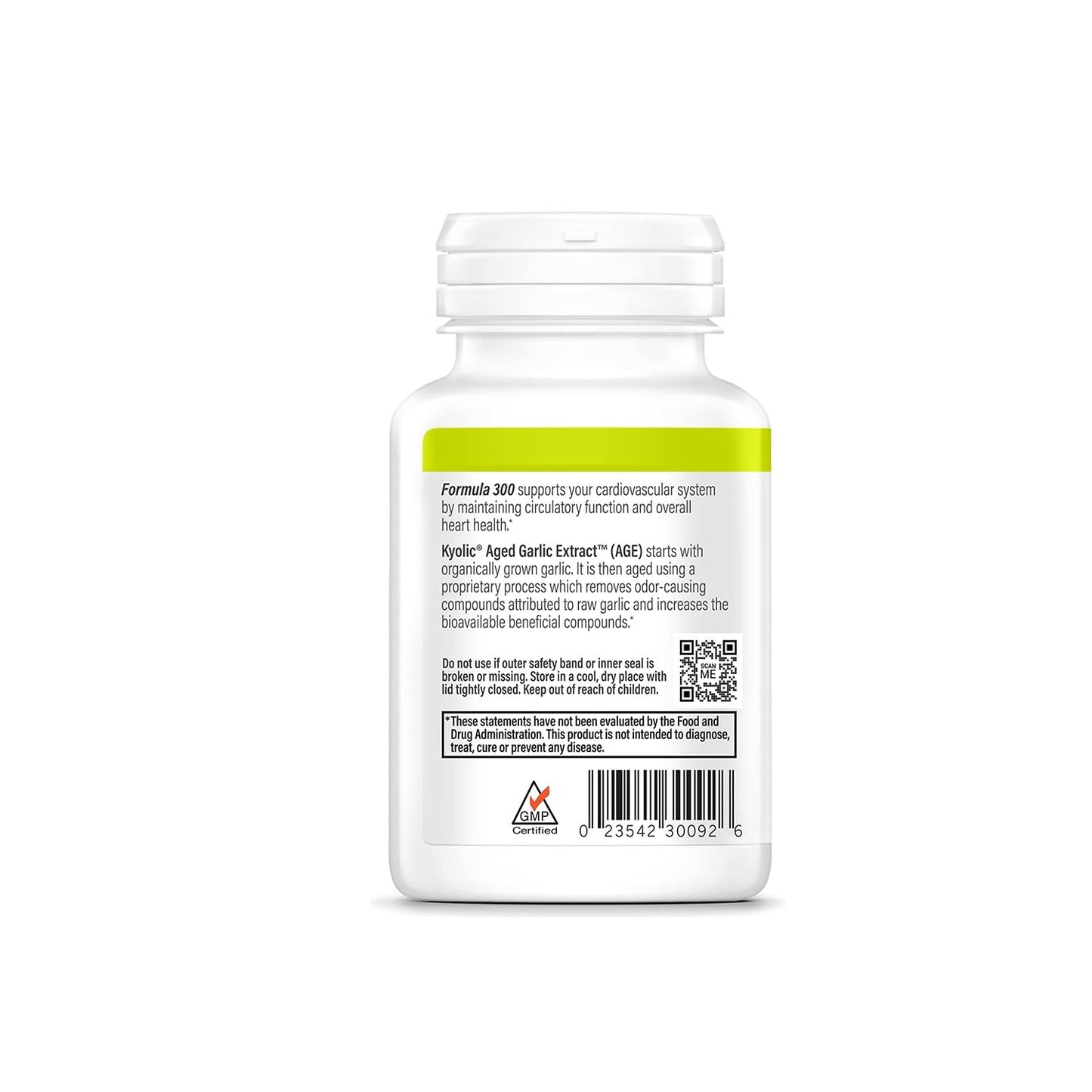 Kyolic Aged Garlic Extract Formula 300 Capsules, 120 Count