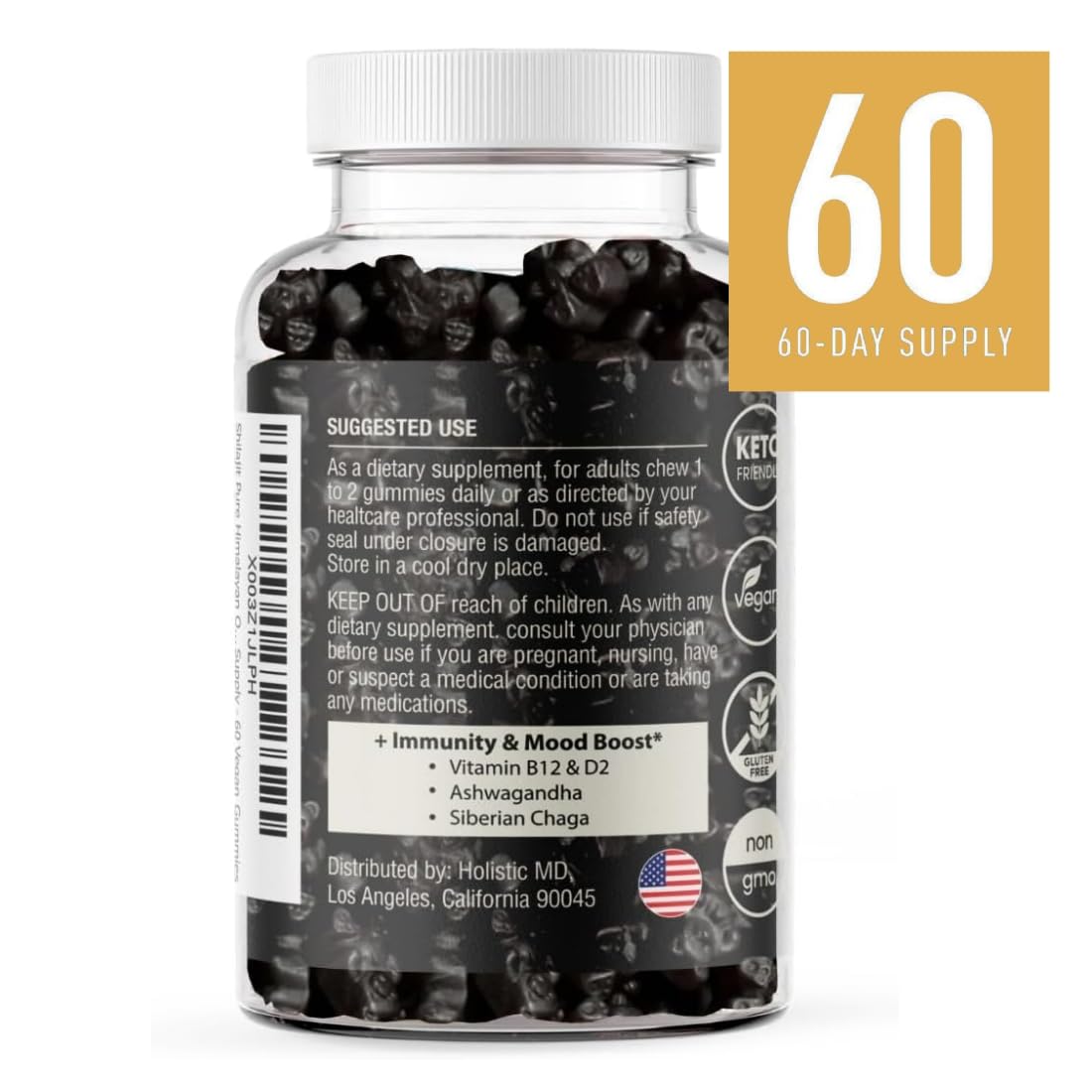 Holistic MD Shilajit Gummies 60 Gummies