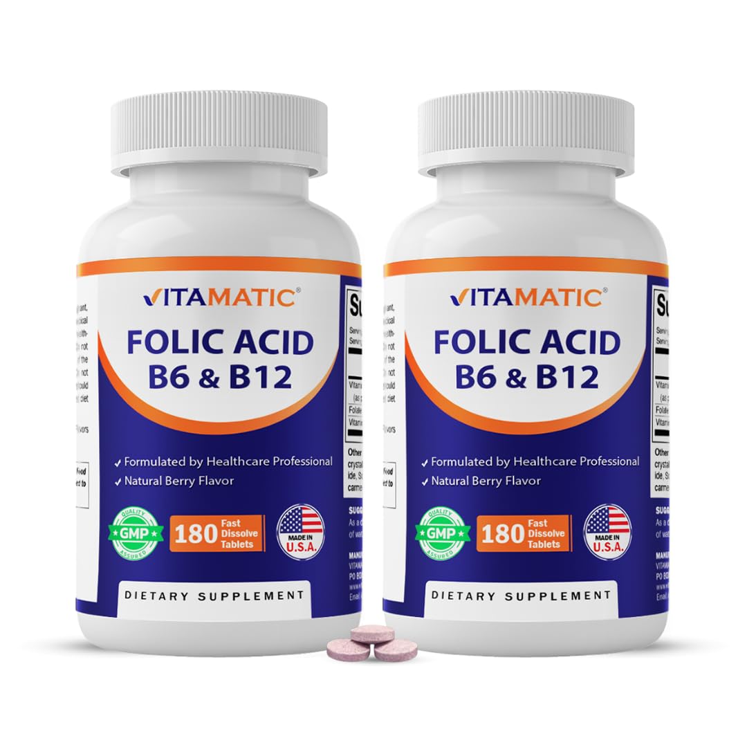 Vitamatic Folic Acid, Vitamin B12 & B6 360 Tablets