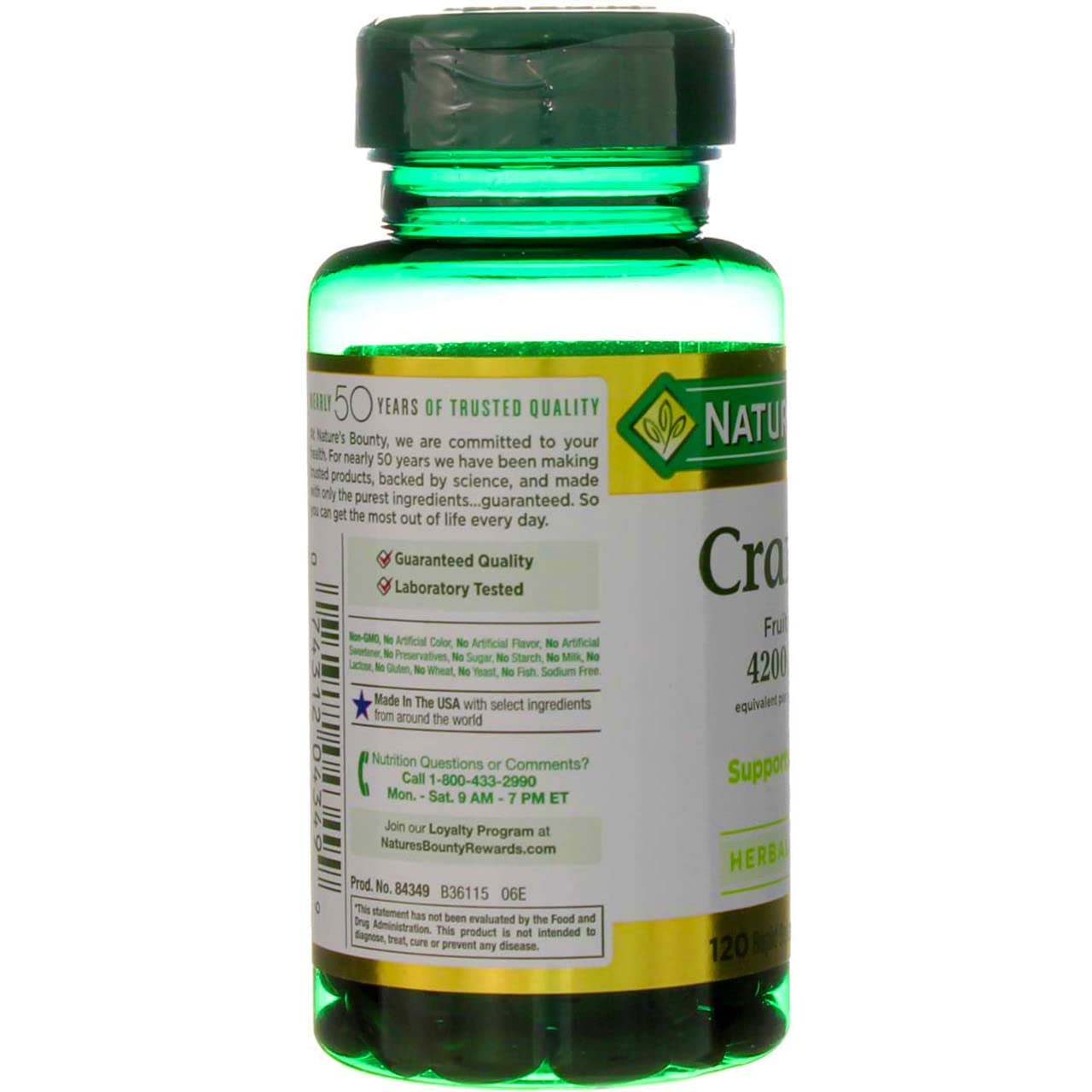 Nature's Bounty Cranberry Plus Vitamin C Softgels 600