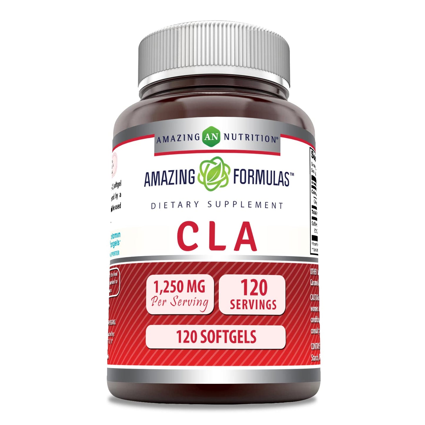 Amazing Nutrition CLA (Conjugated Linoleic Acid) 1250 mg Softgel 120 Count