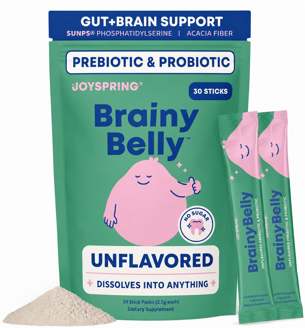 JoySpring BrainyBelly Kids Probiotic Powder 0.25 Ounce